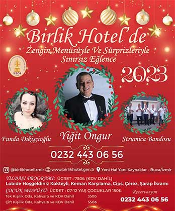 İzmir Birlik Otel Yılbaşı 2023