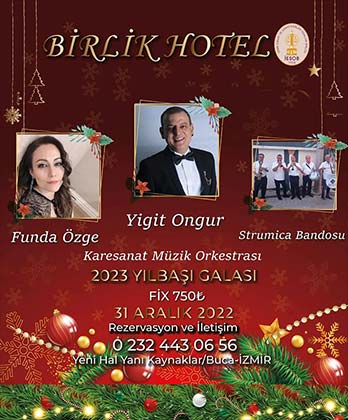 İzmir Birlik Otel Yılbaşı 2023