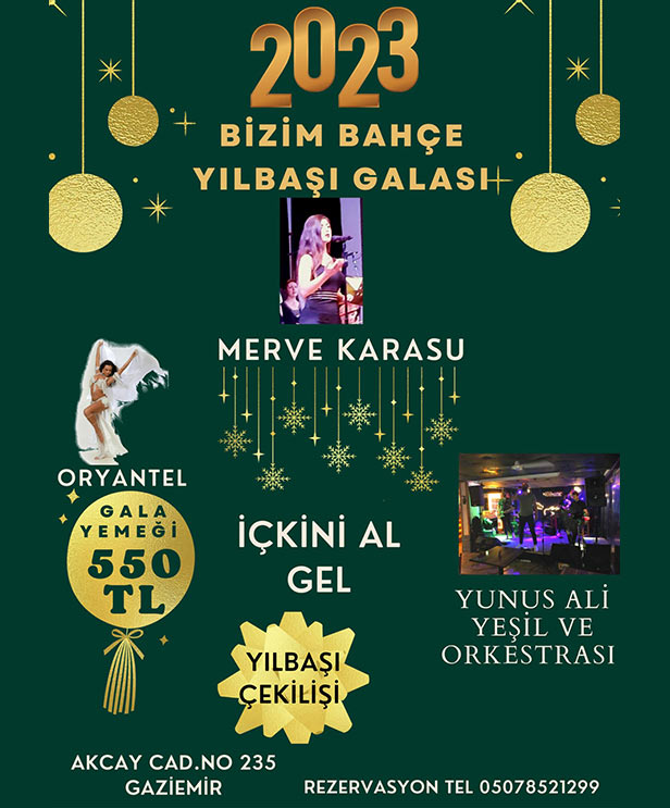 Bizim Bahçe Gaziemir Yılbaşı Programı 2023