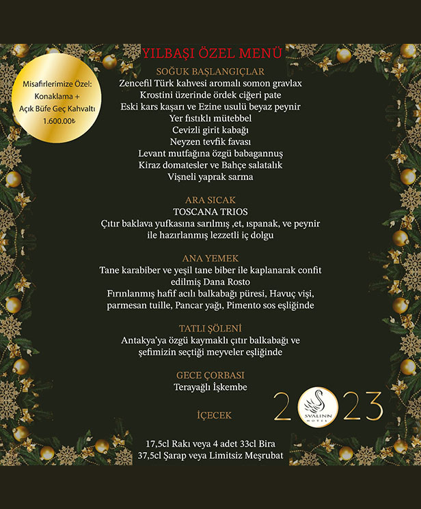 Svalinn Hotel İzmir Yılbaşı 2023