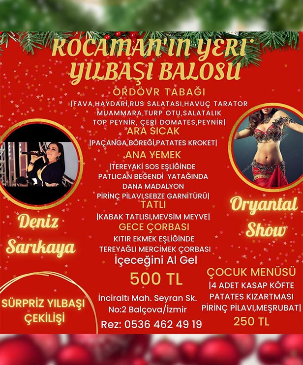 Kocamanın Yeri İnciraltı Yılbaşı Programı 2023