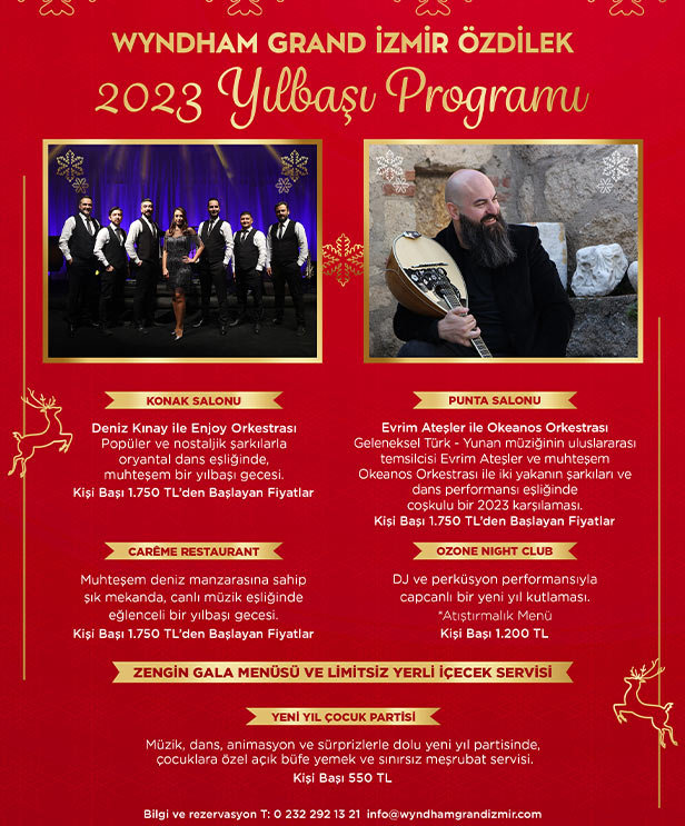 Wyndham Grand İzmir Özdilek Yılbaşı Programı 2023