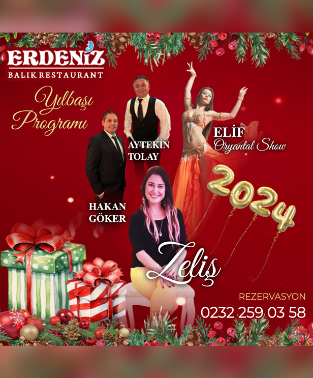 İnciraltı Erdeniz Restaurant Yılbaşı 2024 Programı