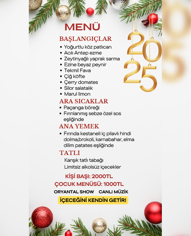 Seyirtepe Restoran 2024 Yılbaşı Programı