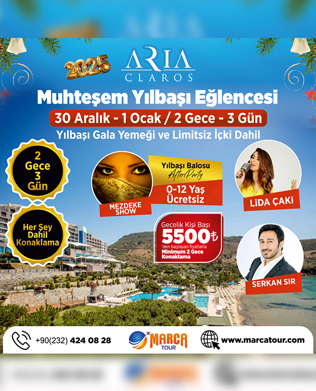 Aria Claros İzmir 2025 Yılbaşı Programı