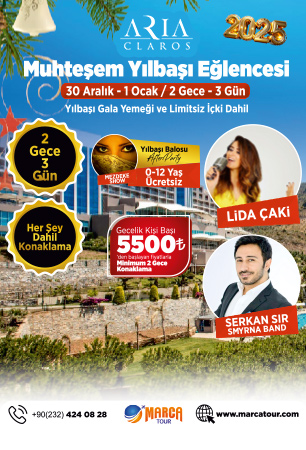 Aria Claros İzmir 2025 Yılbaşı Programı