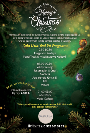 Gaia Urla İzmir Yılbaşı Programı 2025