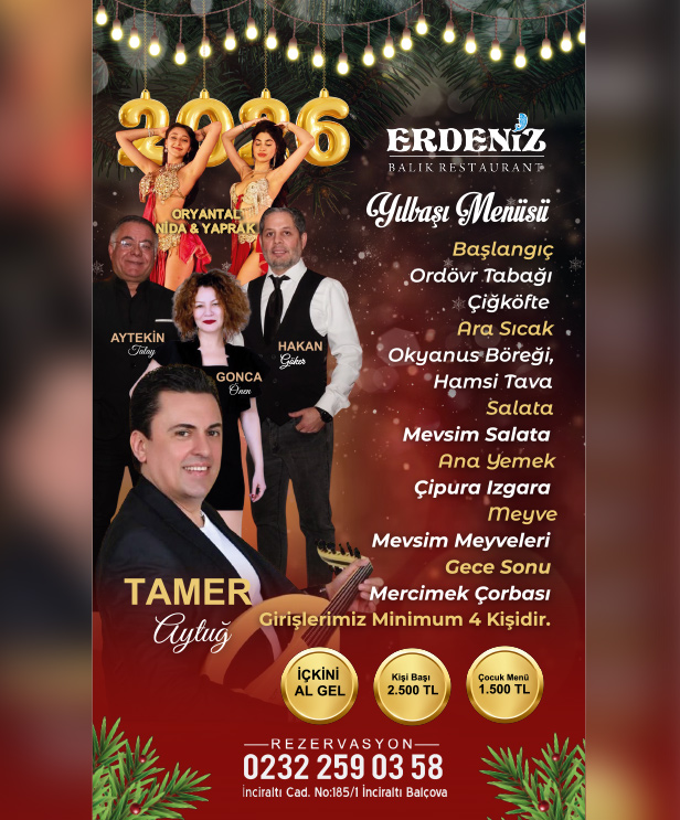 İnciraltı Erdeniz Restaurant Yılbaşı 2026