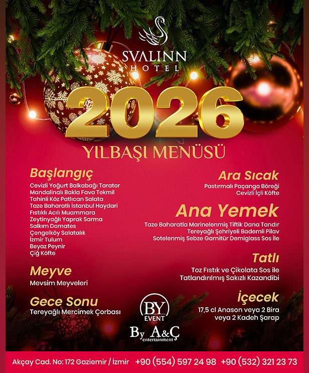 Svalinn Hotel İzmir Yılbaşı 2026